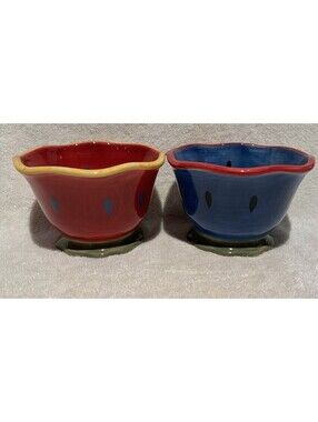 Susan Winget Garden Brights Ceramic 6” Bowls by Certified International - Set/2